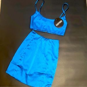 Electric blue baby boo 2piece outfit.